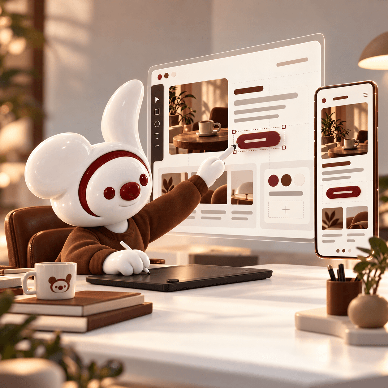 Koala diseña una interfaz digital.